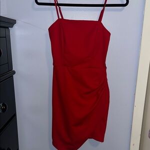 Chic Red Sleeveless Dress
